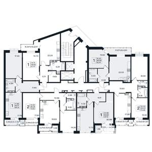 2-к квартира, вторичка, 73м2, 2/12 этаж
