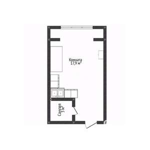 Студия квартира, вторичка, 18м2, 2/6 этаж