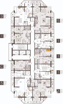 5-к квартира, строящийся дом, 176м2, 23/24 этаж