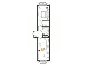 1-к квартира, строящийся дом, 42м2, 8/18 этаж