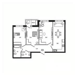 3-к квартира, вторичка, 78м2, 7/9 этаж