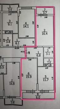 2-к квартира, вторичка, 60м2, 18/25 этаж
