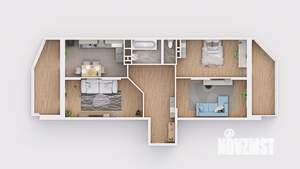 3-к квартира, сданный дом, 88м2, 10/17 этаж