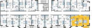 2-к квартира, вторичка, 52м2, 1/19 этаж