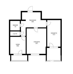 2-к квартира, вторичка, 60м2, 4/11 этаж