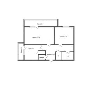 2-к квартира, вторичка, 51м2, 7/9 этаж