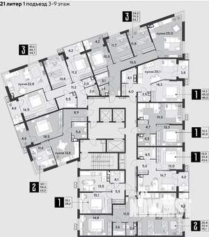 2-к квартира, вторичка, 63м2, 8/18 этаж