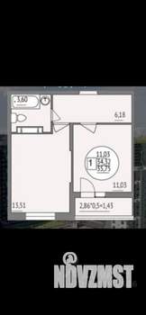 1-к квартира, вторичка, 37м2, 7/21 этаж