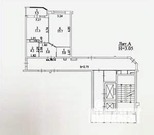 1-к квартира, вторичка, 39м2, 4/18 этаж