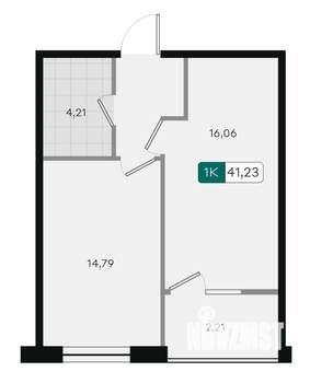 1-к квартира, вторичка, 41м2, 14/18 этаж