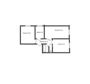 2-к квартира, вторичка, 58м2, 2/9 этаж