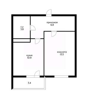 1-к квартира, вторичка, 35м2, 15/16 этаж