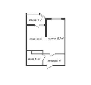1-к квартира, вторичка, 39м2, 18/24 этаж