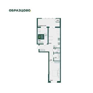 2-к квартира, вторичка, 63м2, 4/18 этаж