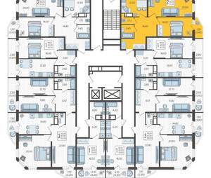 2-к квартира, строящийся дом, 67м2, 15/16 этаж