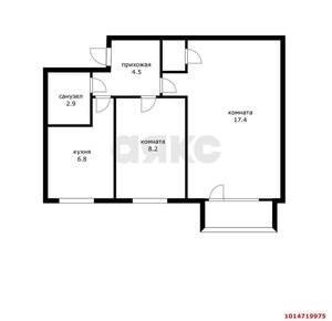 2-к квартира, вторичка, 41м2, 4/5 этаж