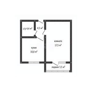 1-к квартира, вторичка, 37м2, 2/8 этаж
