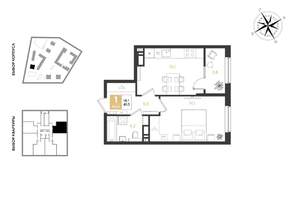 1-к квартира, вторичка, 41м2, 5/18 этаж