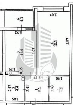 1-к квартира, вторичка, 44м2, 4/22 этаж