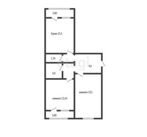 2-к квартира, вторичка, 65м2, 12/17 этаж
