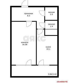 1-к квартира, вторичка, 39м2, 8/24 этаж