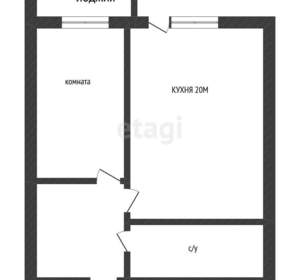 1-к квартира, вторичка, 41м2, 2/17 этаж