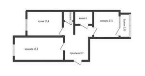 2-к квартира, вторичка, 68м2, 13/16 этаж