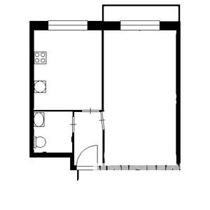 1-к квартира, вторичка, 36м2, 3/6 этаж