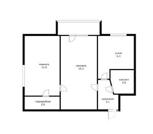 2-к квартира, вторичка, 49м2, 5/5 этаж