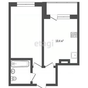1-к квартира, вторичка, 41м2, 17/17 этаж