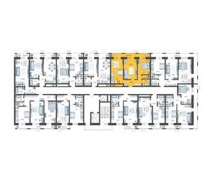 2-к квартира, строящийся дом, 60м2, 8/12 этаж