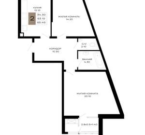2-к квартира, вторичка, 66м2, 3/21 этаж