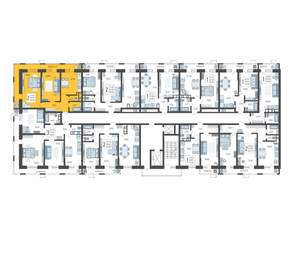 2-к квартира, строящийся дом, 64м2, 2/12 этаж