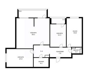 3-к квартира, вторичка, 85м2, 11/19 этаж
