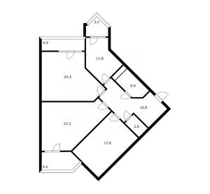3-к квартира, вторичка, 110м2, 2/12 этаж