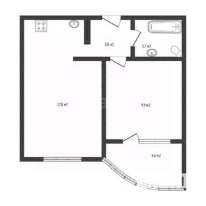 1-к квартира, вторичка, 40м2, 13/16 этаж