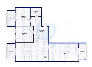 3-к квартира, вторичка, 85м2, 3/7 этаж