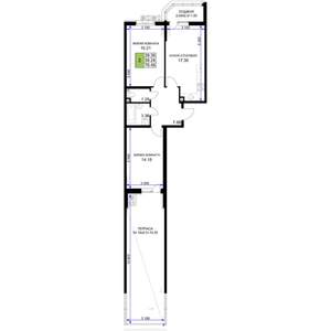 2-к квартира, вторичка, 70м2, 3/18 этаж