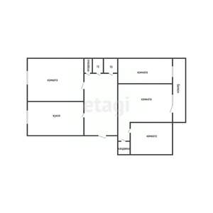 4-к квартира, вторичка, 80м2, 5/5 этаж