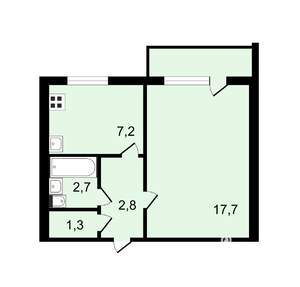 1-к квартира, вторичка, 37м2, 9/9 этаж