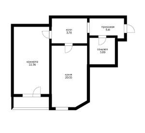 1-к квартира, вторичка, 69м2, 4/22 этаж