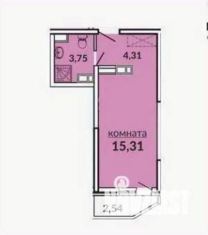 Студия квартира, вторичка, 27м2, 16/16 этаж