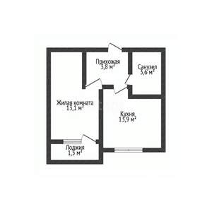 1-к квартира, вторичка, 33м2, 11/16 этаж