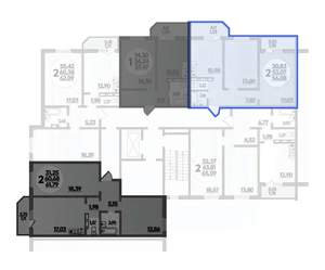 2-к квартира, вторичка, 56м2, 7/8 этаж