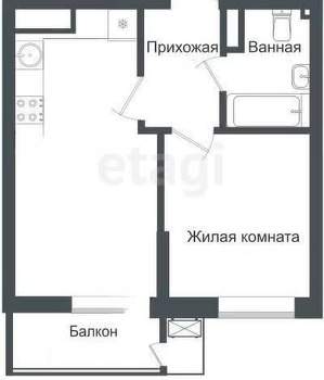 1-к квартира, вторичка, 36м2, 16/16 этаж