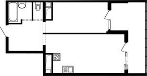 1-к квартира, вторичка, 42м2, 6/25 этаж