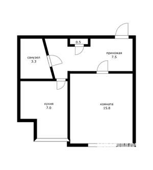 1-к квартира, вторичка, 36м2, 1/9 этаж