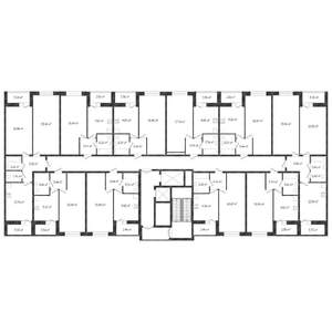 2-к квартира, строящийся дом, 65м2, 7/22 этаж