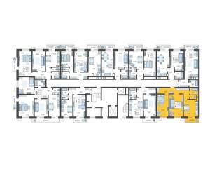 2-к квартира, строящийся дом, 65м2, 1/12 этаж
