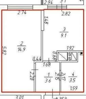 1-к квартира, вторичка, 31м2, 17/24 этаж